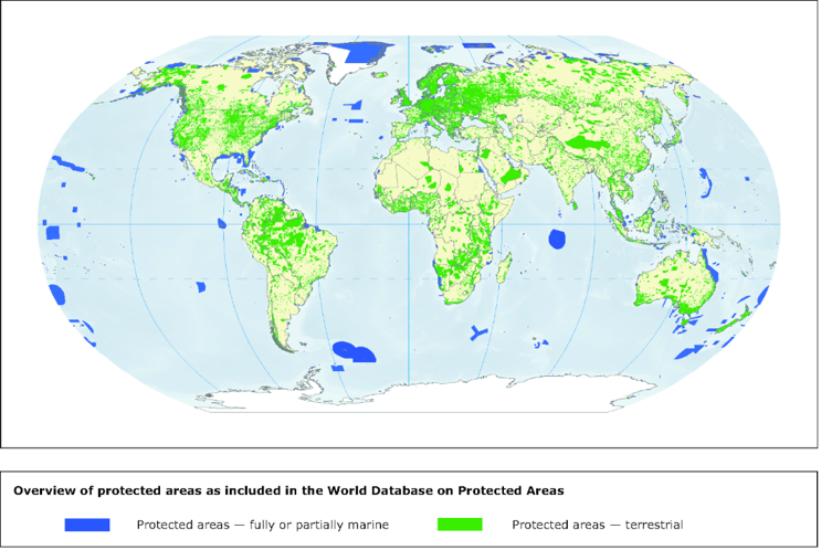 Land productivity dynamics in and around protected areas globally